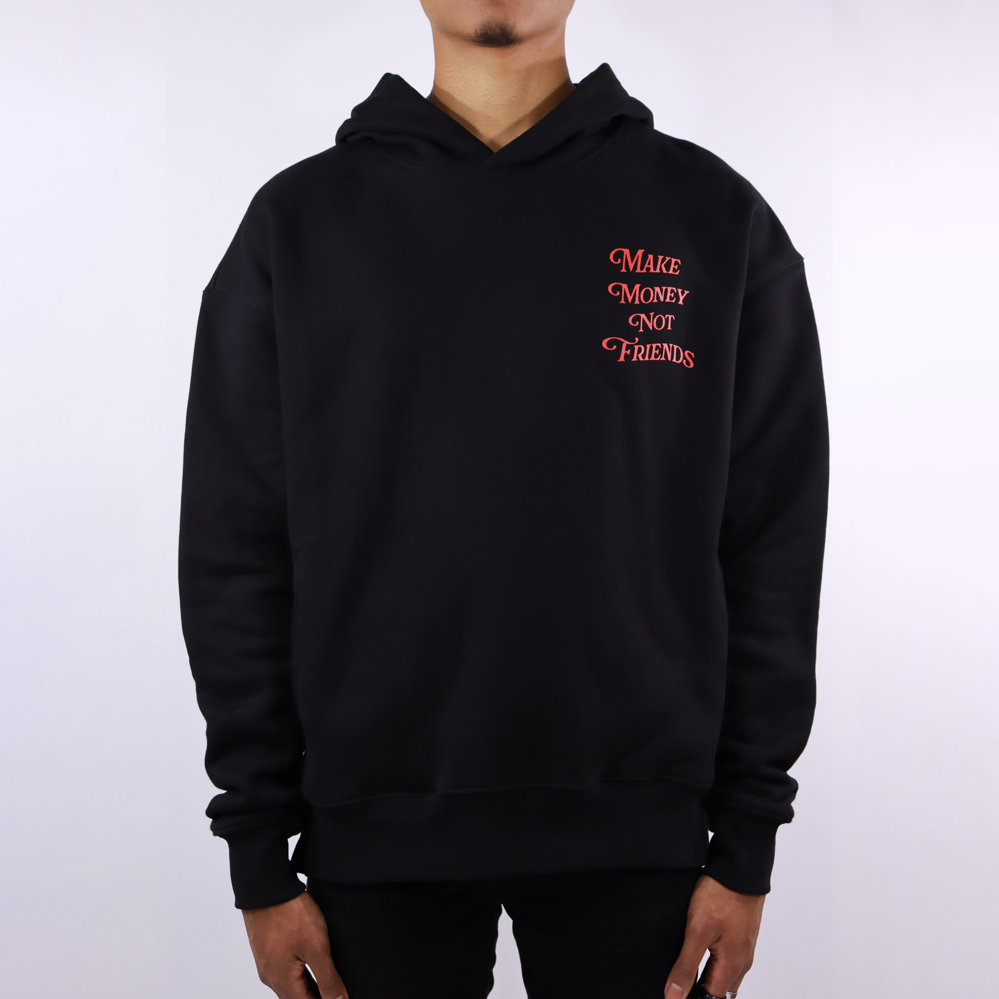 Make Money Not Friends Hoodie Oracle Red