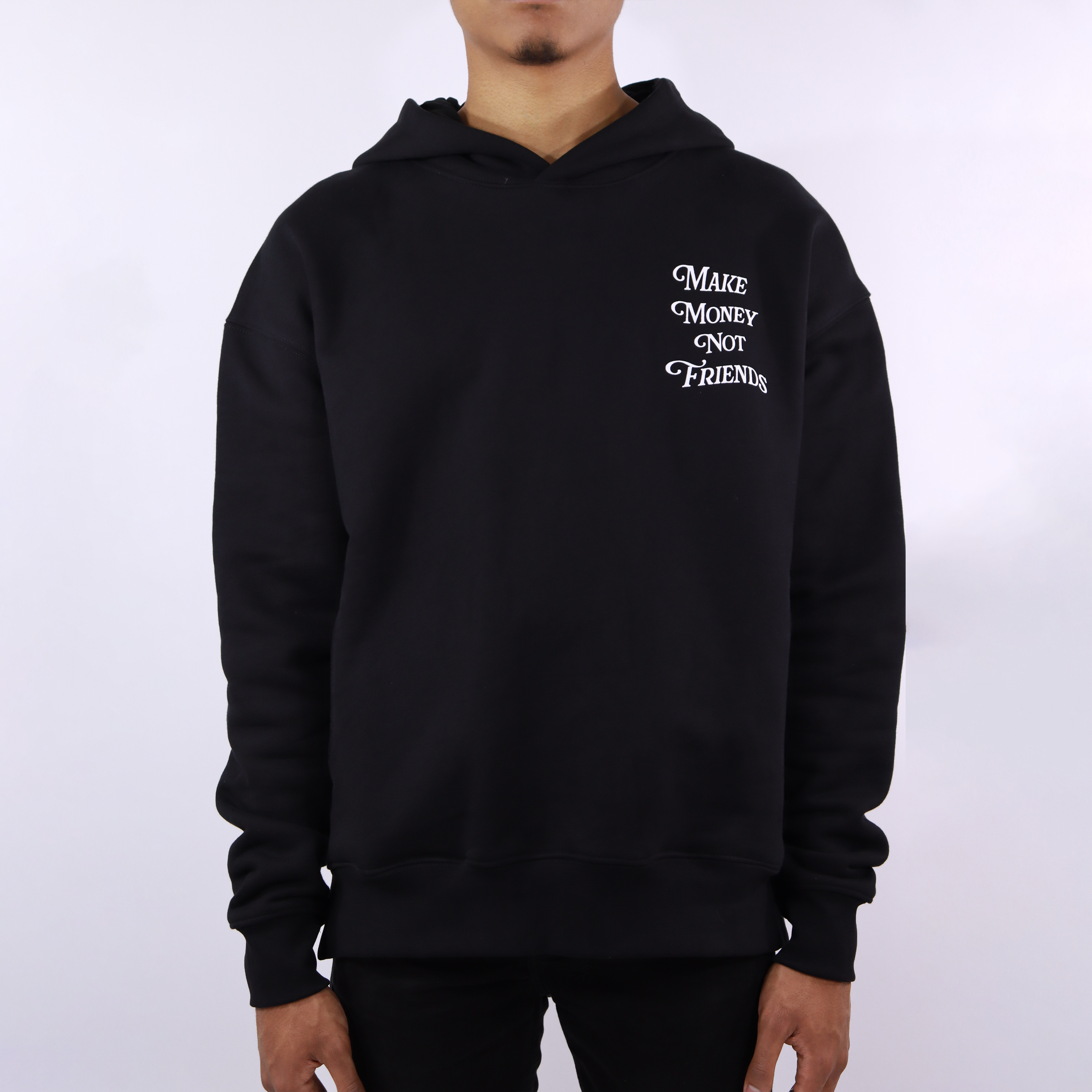 Make Money Not Friends Hoodie Classic White