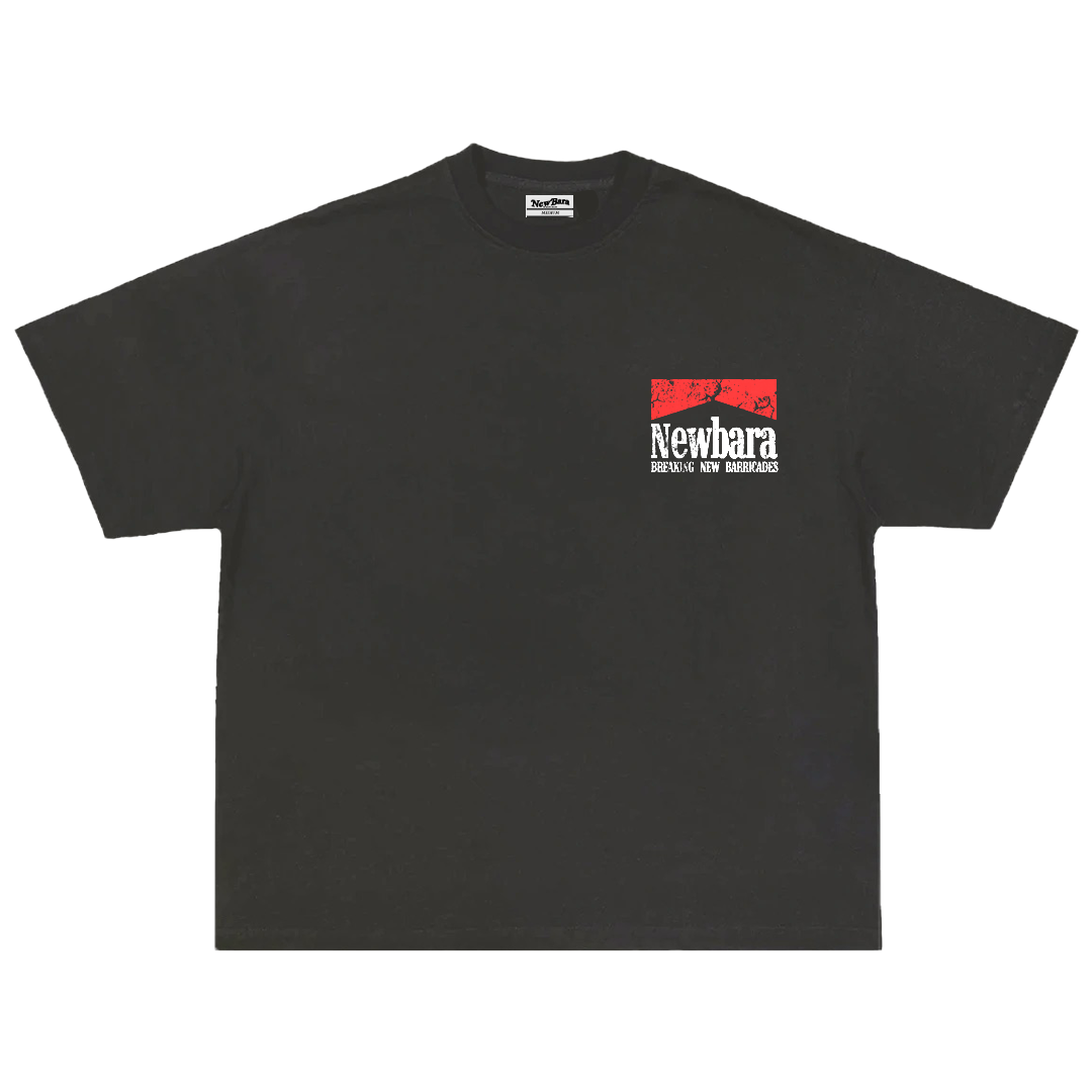 Red 100's T-Shirt Vintage Grey