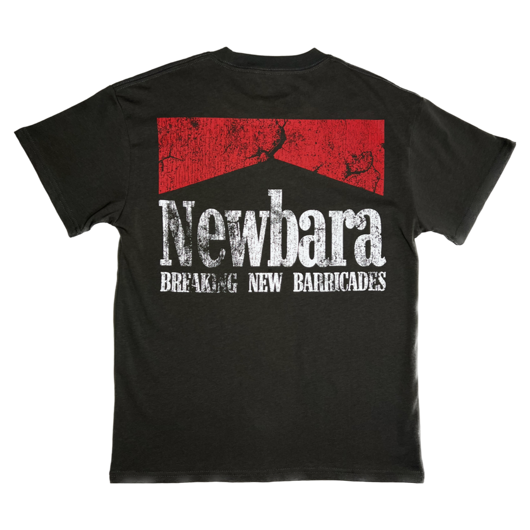 Red 100's T-Shirt Vintage Grey - newbara