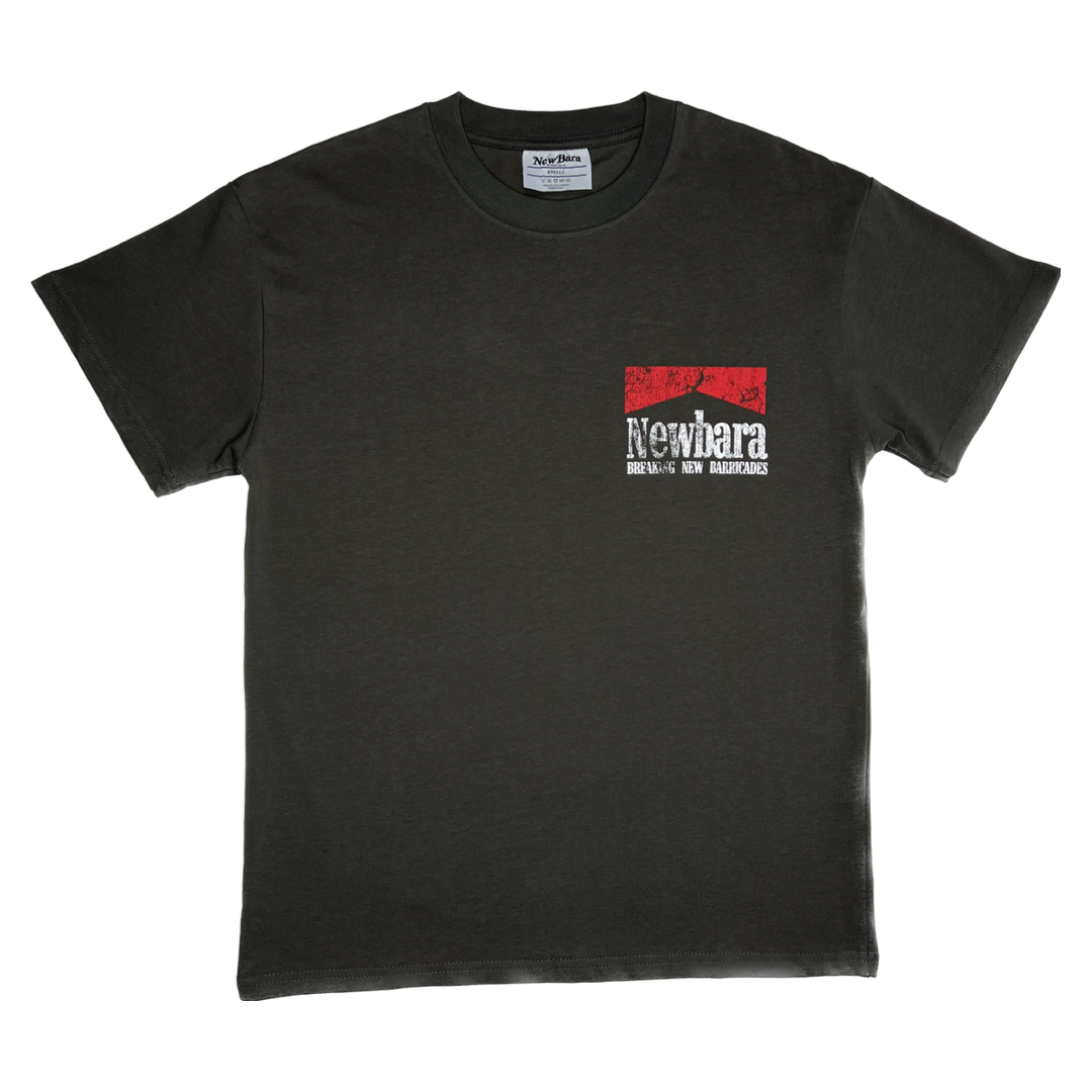 Red 100's T-Shirt Vintage Grey