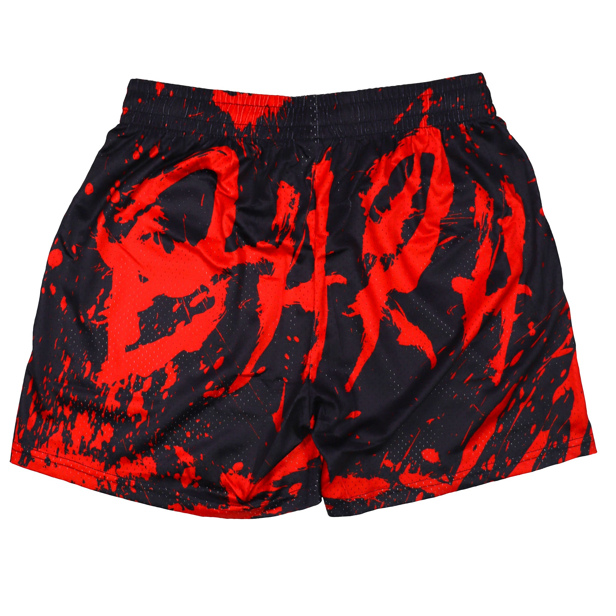 Blood Splatter Shorts Black - newbara