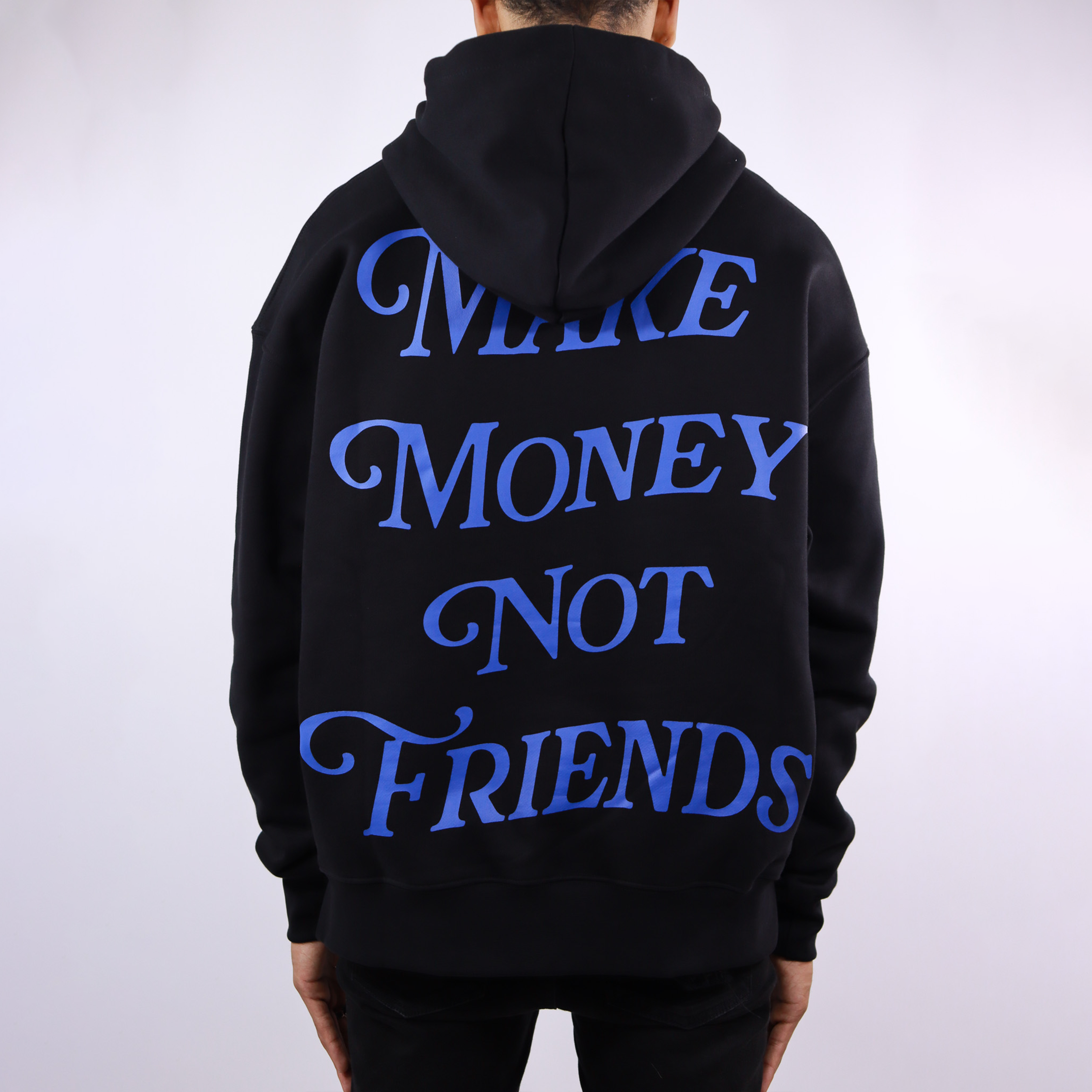 Make Money Not Friends Hoodie Fragment Blue