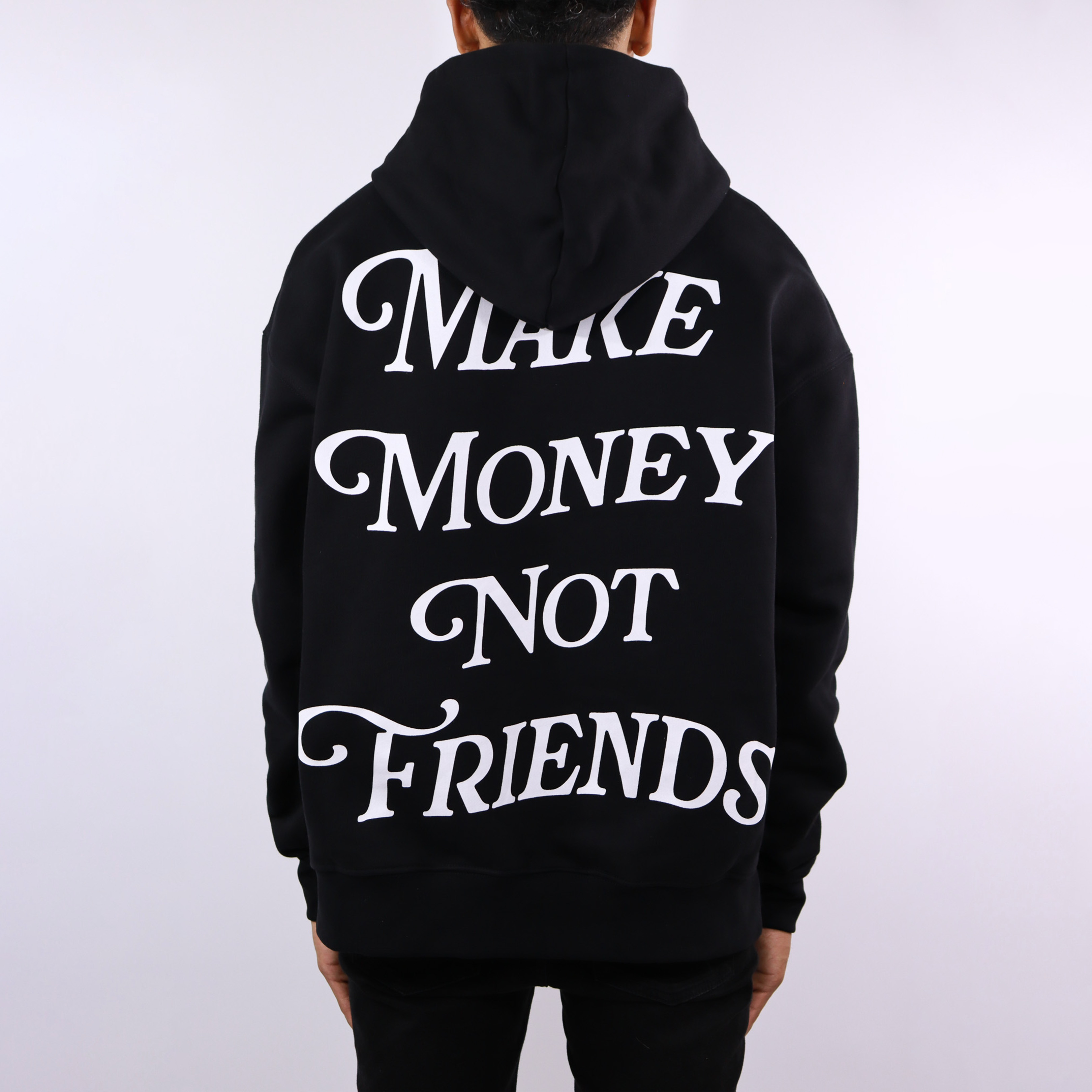 Make Money Not Friends Hoodie Classic White