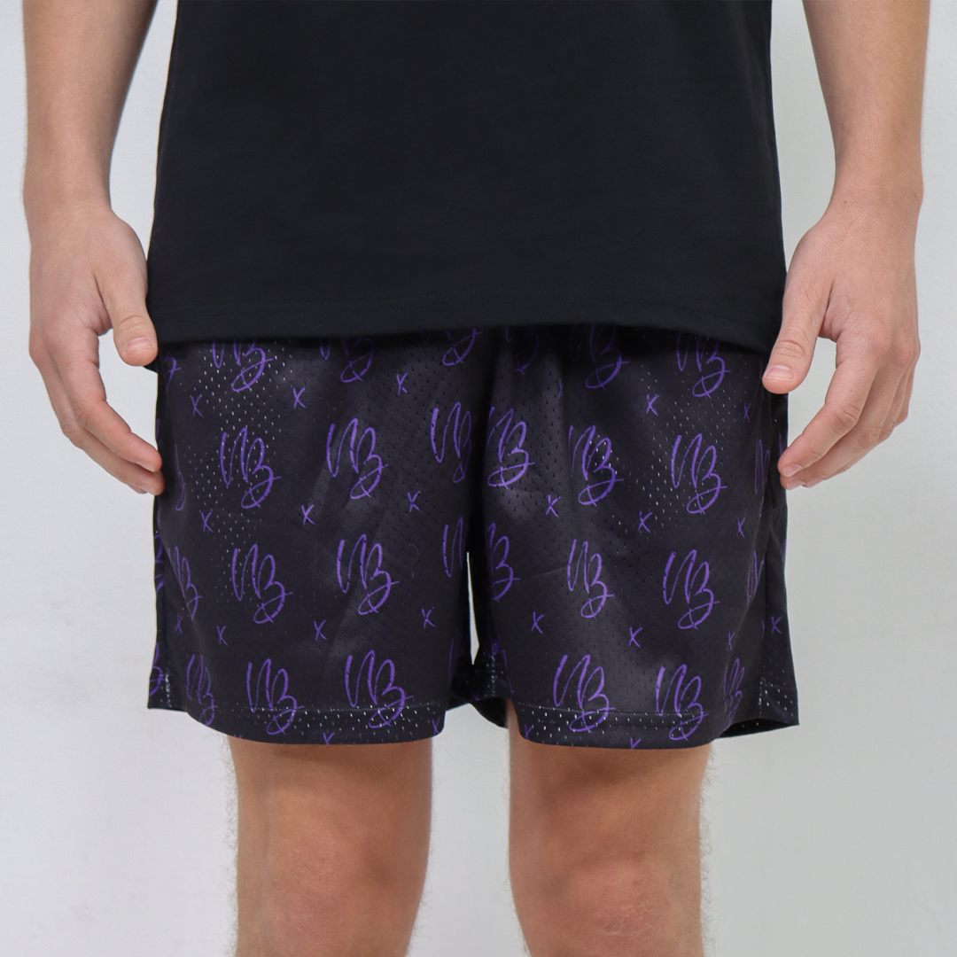 Monogram Shorts Court Purple - newbara